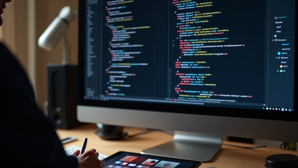 Počítač s CSS styly a barevnou paletou na monitoru